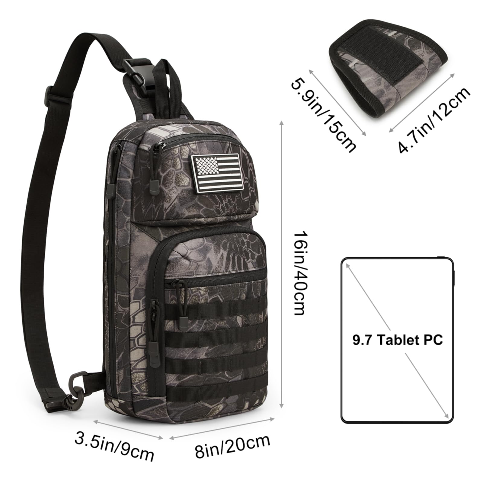 G4Free - G4Free 10L Tactical EDC Sling Bag -TN23B216B