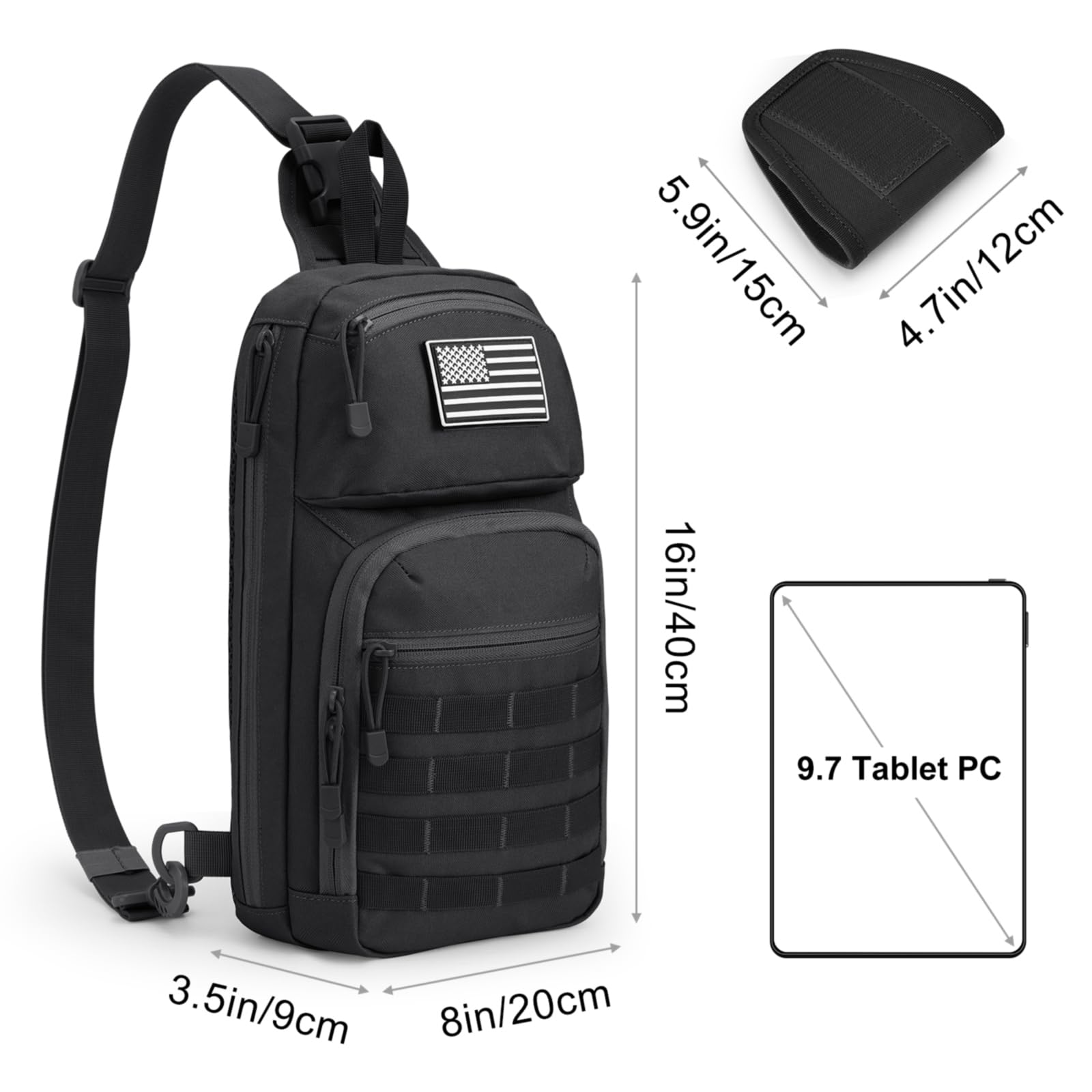 G4Free - G4Free 10L Tactical EDC Sling Bag -TN23B216B
