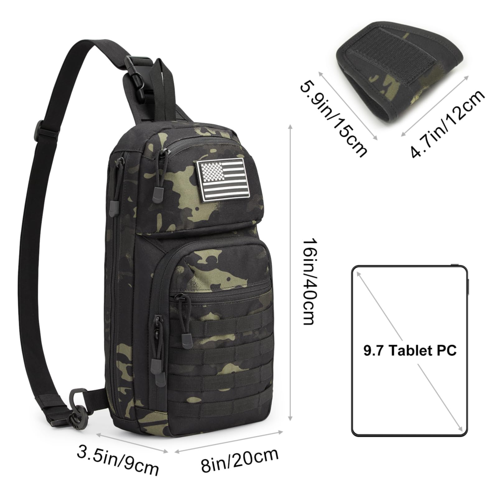 G4Free - G4Free 10L Tactical EDC Sling Bag -TN23B216B