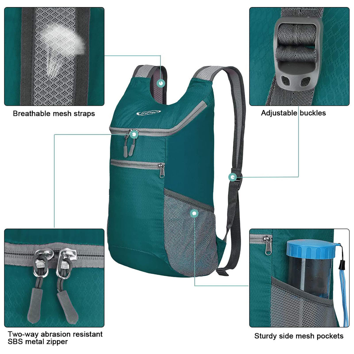 G4Free - G4Free 11L Lightweight Hiking Backpack for Men And Women -D02V543A