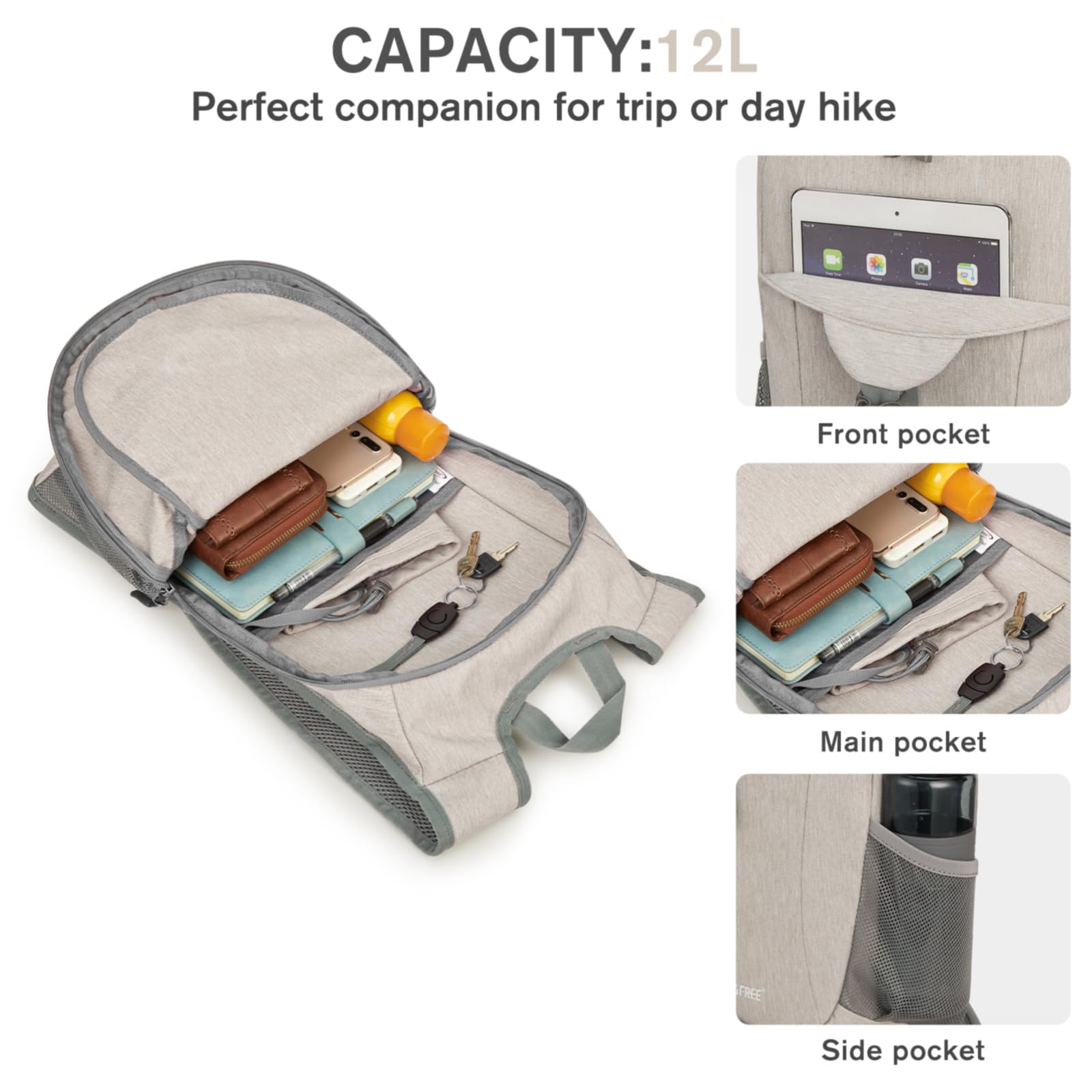 G4Free - G4Free 12L Hiking Backpack -TN23B237T