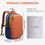 G4Free - G4Free 15L Lightweight Hiking Travel Casual Daypack -TN25B616A