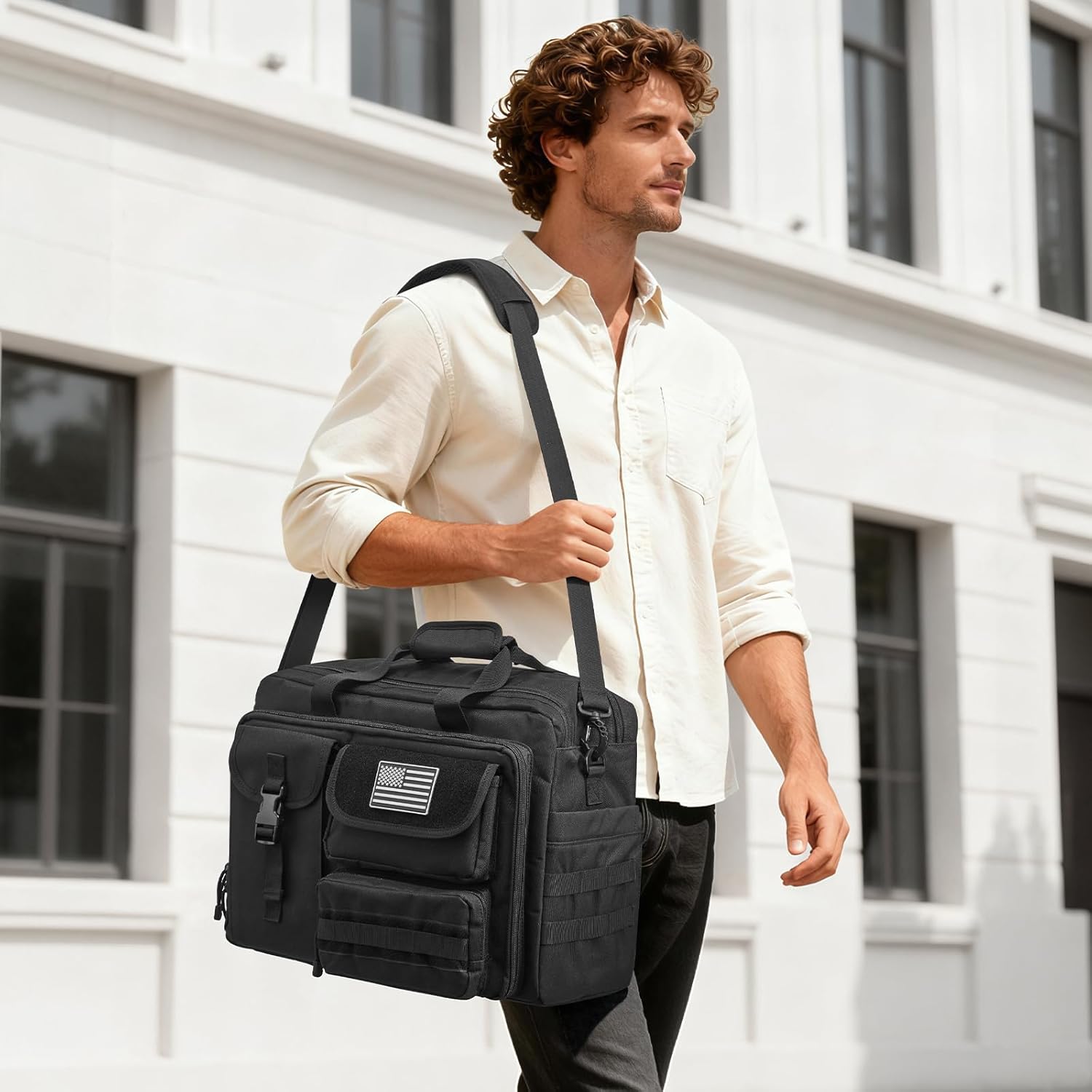 G4Free - G4Free 17.3 Inch Laptop for Men, 3-in-1 Large Tactical Shoulder Bag -TN25B563B