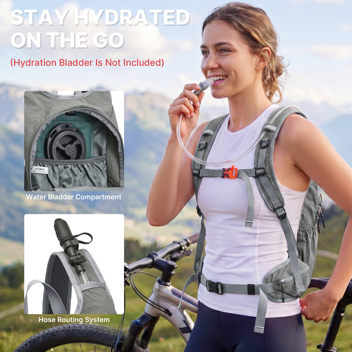 G4Free - G4Free 20L Lightweight Hiking Backpack with Waist Strap -TN25B615A