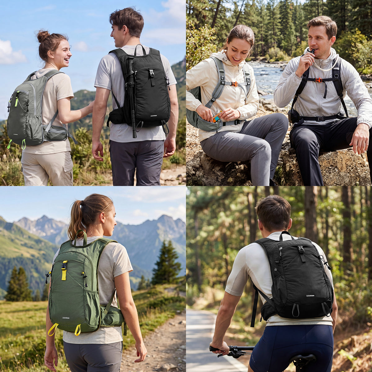 G4Free - G4Free 20L Lightweight Hiking Backpack with Waist Strap -TN25B615A