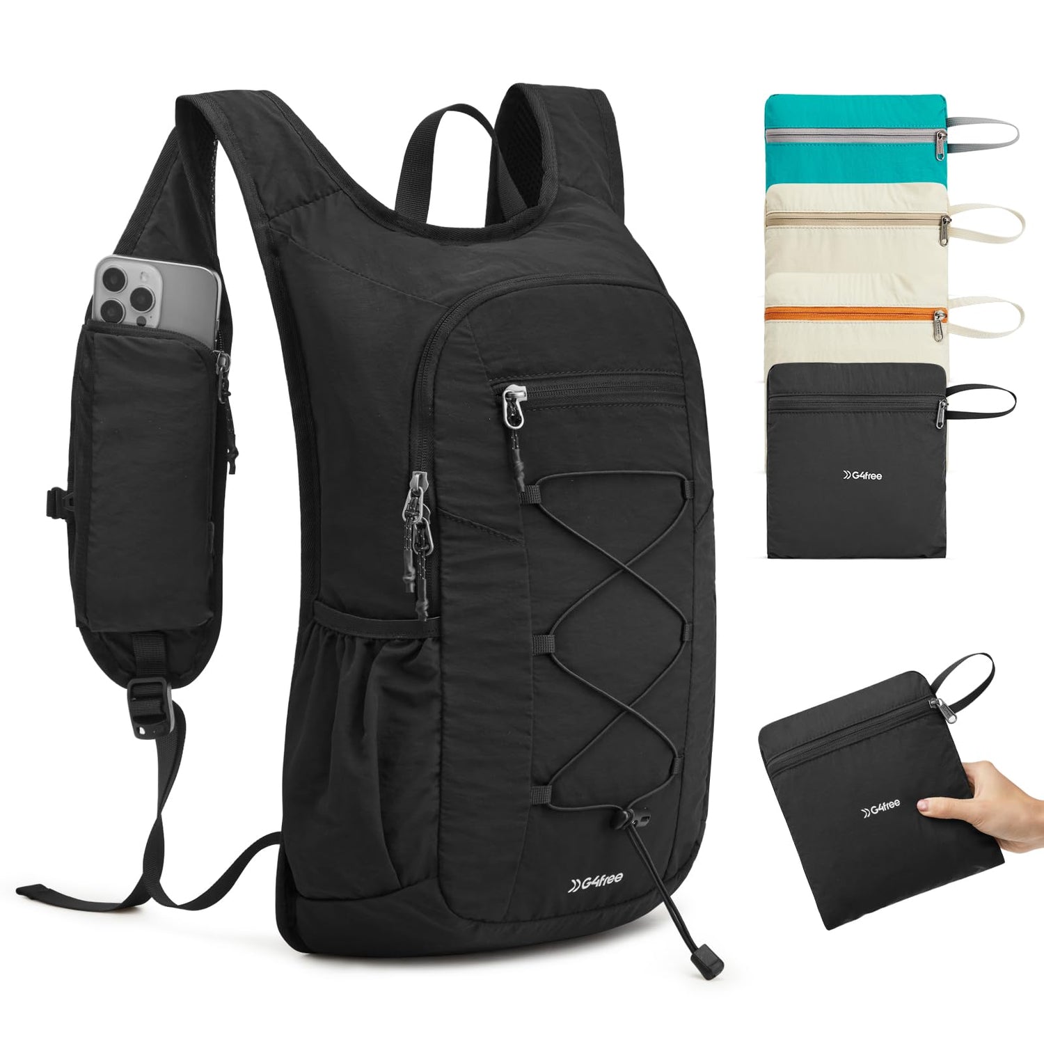 G4Free - G4Free 20L Lightweight Packable Hiking Daypack with Phone Pocket -TN25B613A