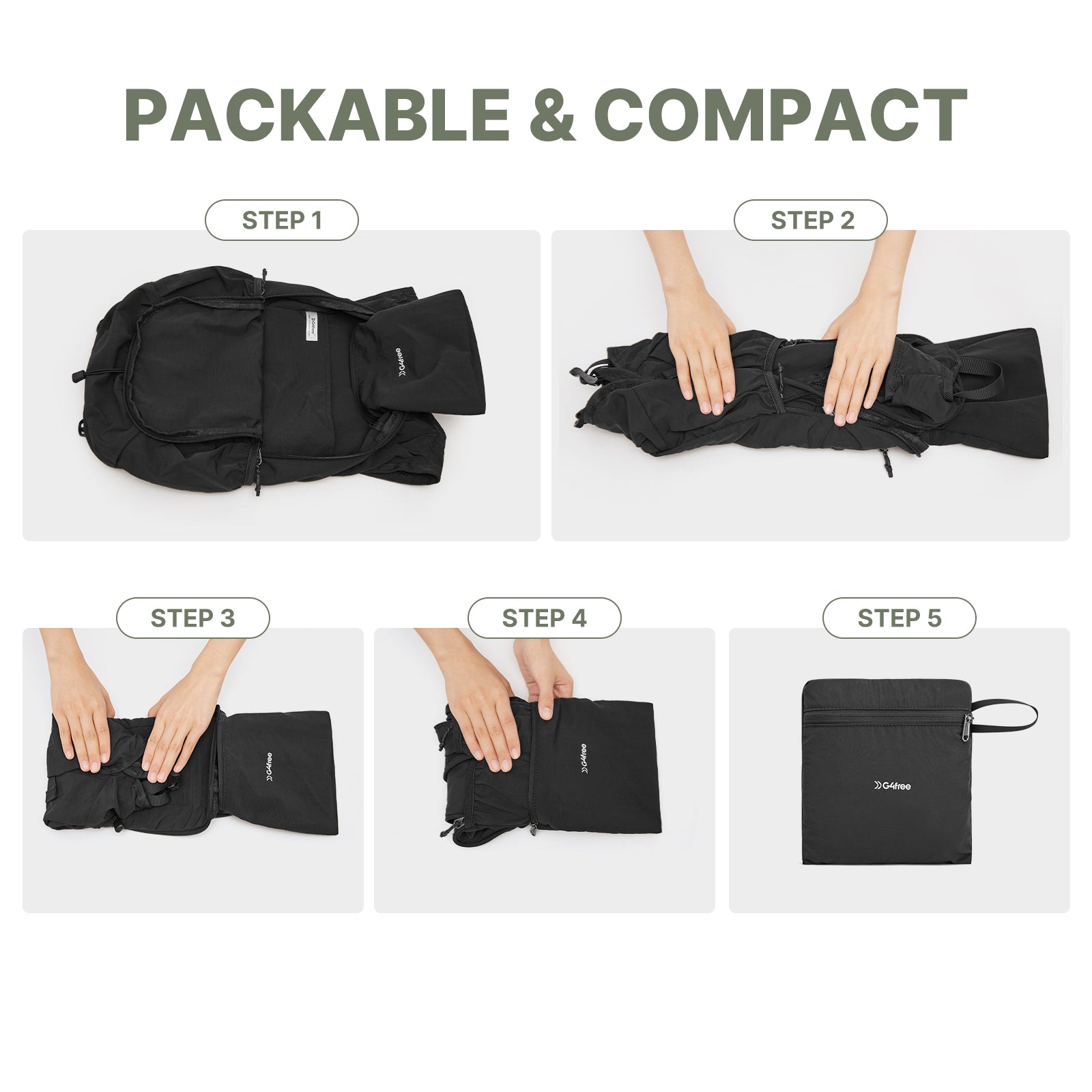 G4Free - G4Free 20L Lightweight Packable Hiking Daypack with Phone Pocket -TN25B613A