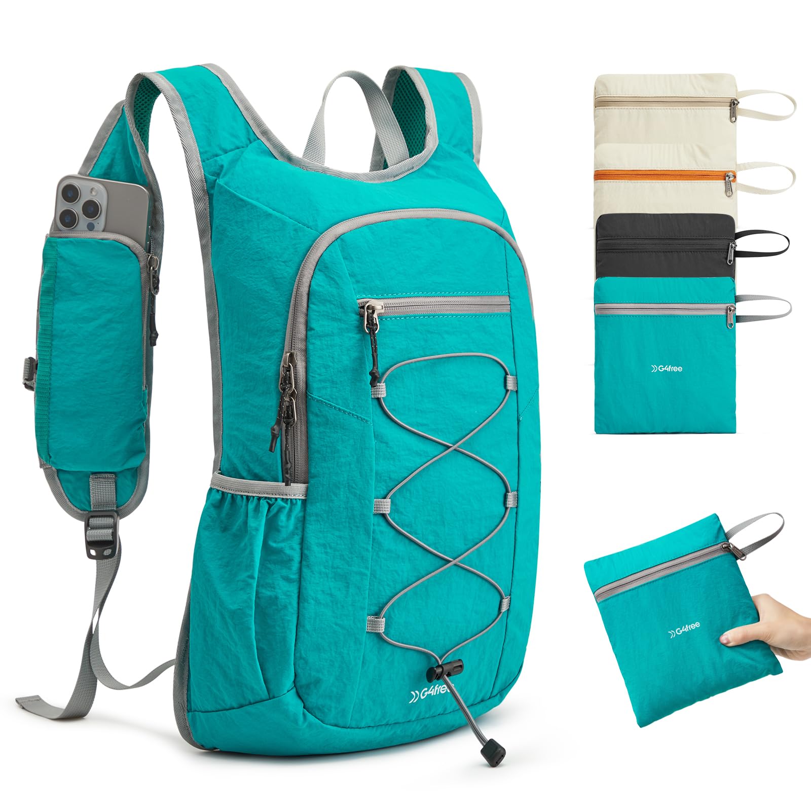 G4Free - G4Free 20L Lightweight Packable Hiking Daypack with Phone Pocket -TN25B613B