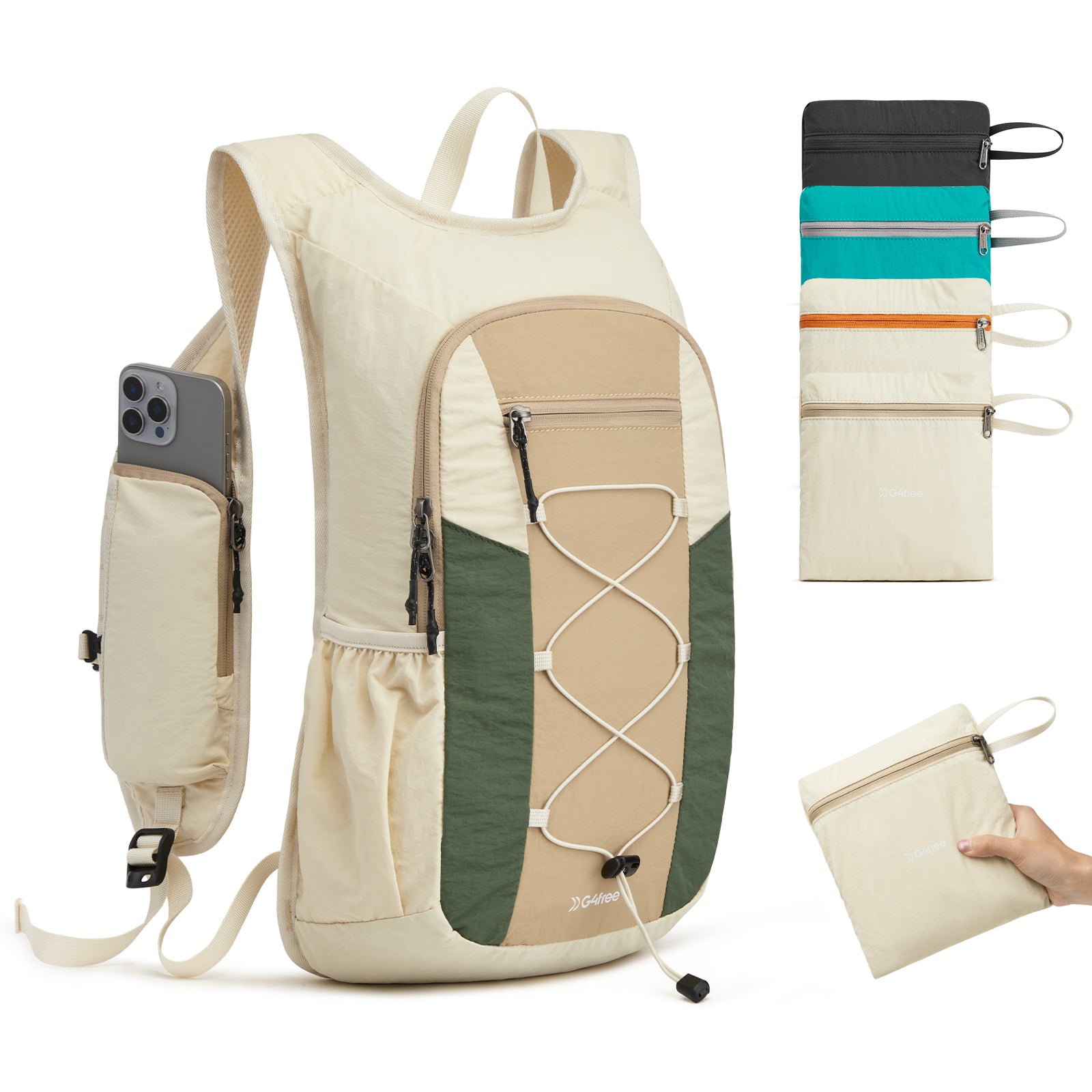 G4Free - G4Free 20L Lightweight Packable Hiking Daypack with Phone Pocket -TN25B613C