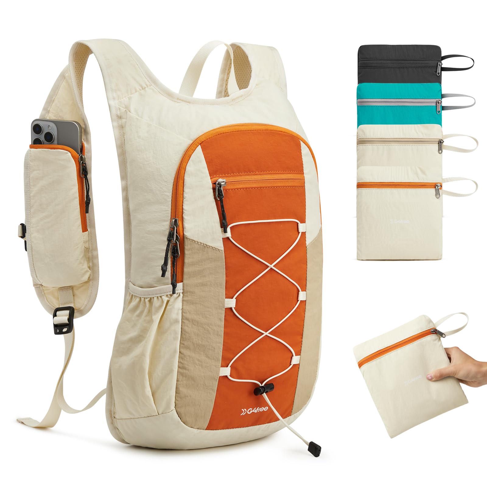G4Free - G4Free 20L Lightweight Packable Hiking Daypack with Phone Pocket -TN25B613D