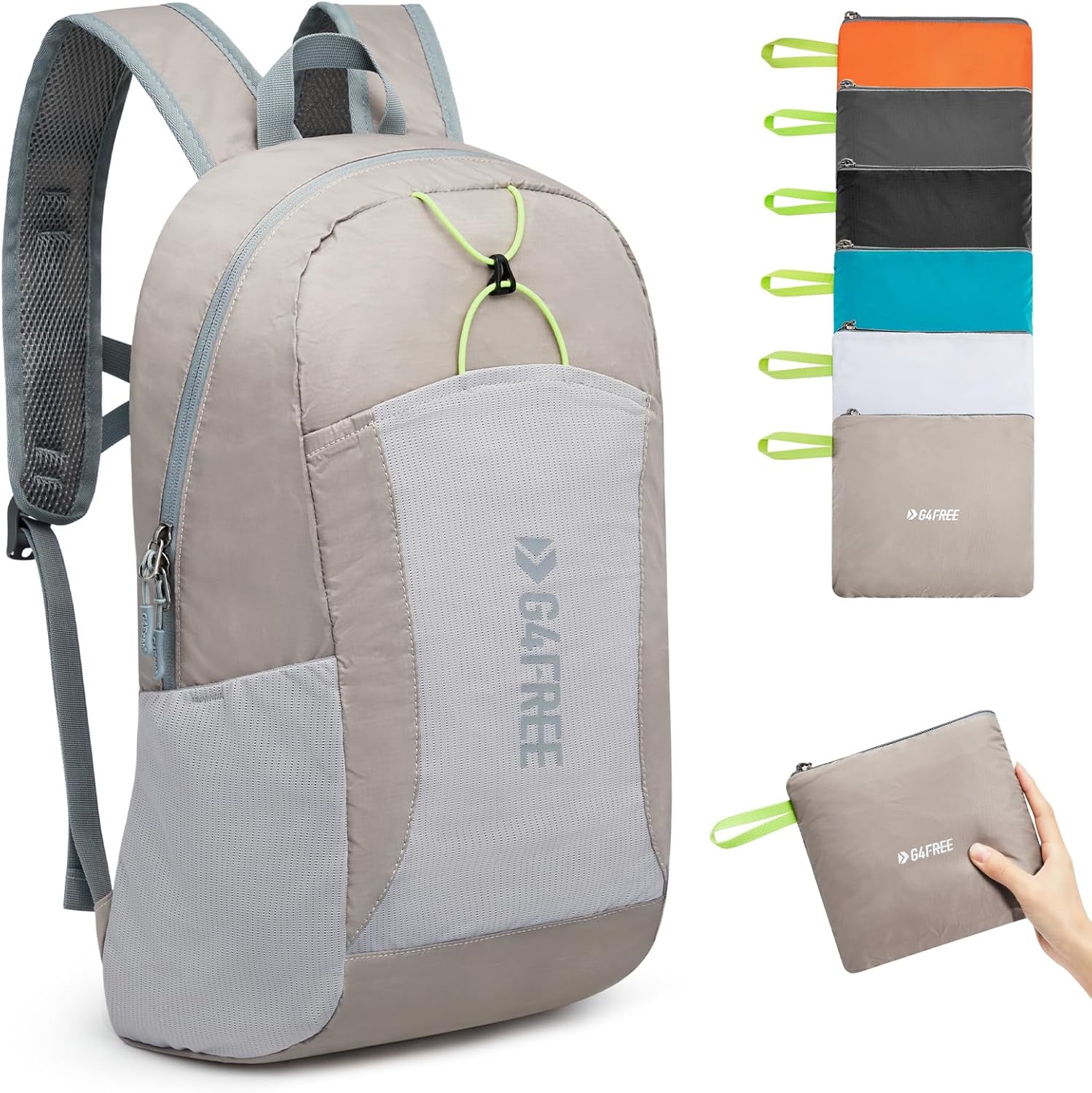 G4Free - G4Free 24L Small Packable Water Resistant Hiking Travel Backpack -TN23B304B