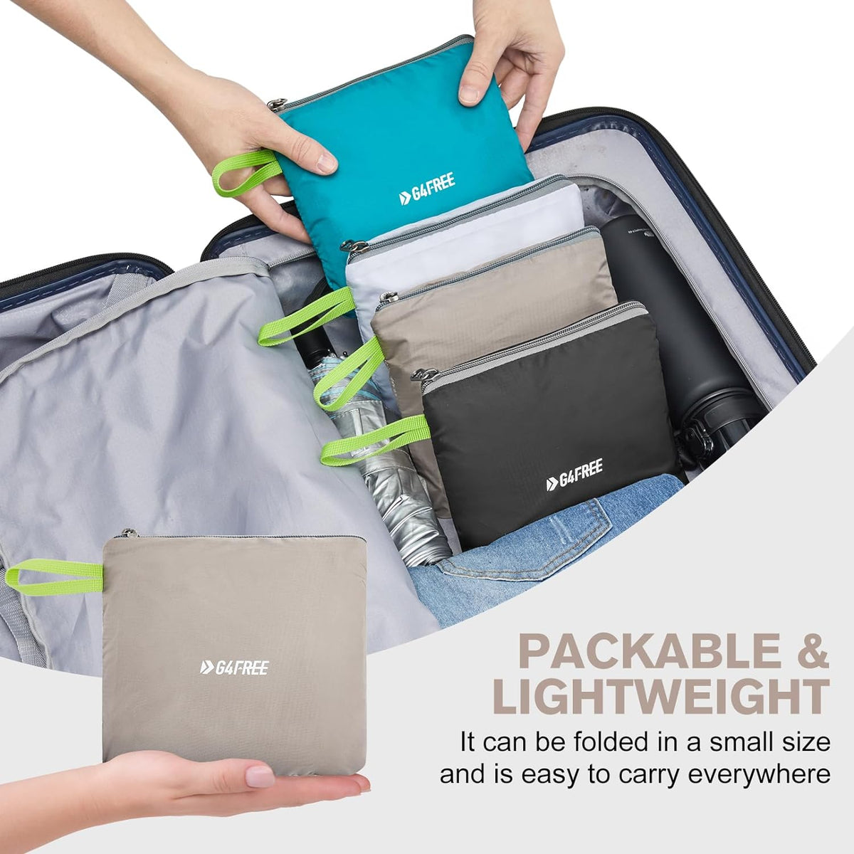 G4Free - G4Free 24L Small Packable Water Resistant Hiking Travel Backpack -TN23B304B