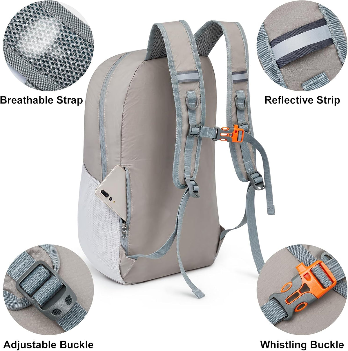 G4Free - G4Free 24L Small Packable Water Resistant Hiking Travel Backpack -TN23B304B