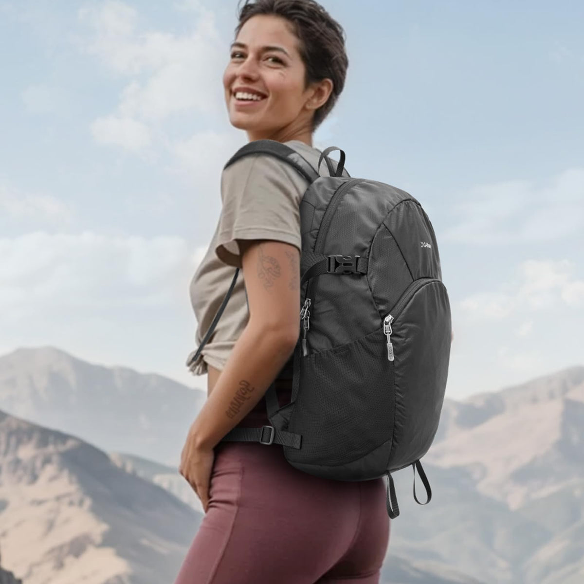 G4Free - G4Free 25L Packable Hiking Backpack with Thickened Back Panel -TN25B507A