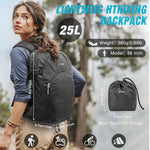 G4Free - G4Free 25L Packable Hiking Backpack with Thickened Back Panel -TN25B507A