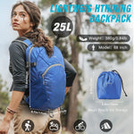G4Free - G4Free 25L Packable Hiking Backpack with Thickened Back Panel -TN25B507A