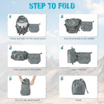 G4Free - G4Free 25L Packable Hiking Backpack with Thickened Back Panel -TN25B507A