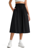 G4Free - G4Free 29" High Waisted Midi Skirt with Pockets UPF 50+ Quick Dry -GF26S960A001A-S