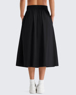 G4Free - G4Free 29" High Waisted Midi Skirt with Pockets UPF 50+ Quick Dry -GF26S960A001A-S