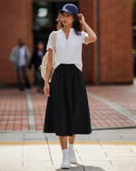 G4Free - G4Free 29" High Waisted Midi Skirt with Pockets UPF 50+ Quick Dry -GF26S960A001A-S