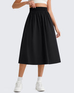 G4Free - G4Free 29" High Waisted Midi Skirt with Pockets UPF 50+ Quick Dry -GF26S960A001A-S