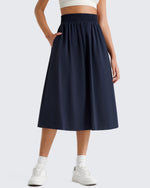G4Free - G4Free 29" High Waisted Midi Skirt with Pockets UPF 50+ Quick Dry -GF26S960A001A-S