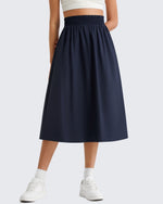 G4Free - G4Free 29" High Waisted Midi Skirt with Pockets UPF 50+ Quick Dry -GF26S960A001A-S