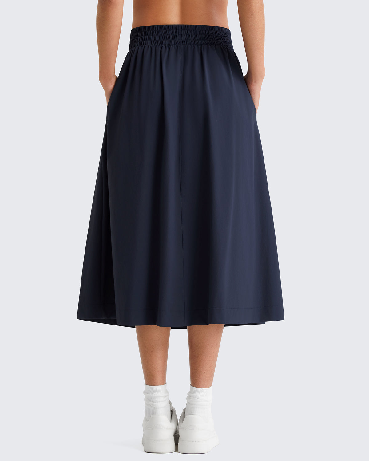 G4Free - G4Free 29" High Waisted Midi Skirt with Pockets UPF 50+ Quick Dry -GF26S960A001A-S
