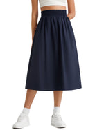 G4Free - G4Free 29" High Waisted Midi Skirt with Pockets UPF 50+ Quick Dry -GF26S960A001A-S