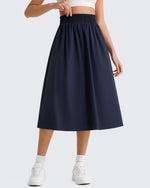 G4Free - G4Free 29" High Waisted Midi Skirt with Pockets UPF 50+ Quick Dry -GF26S960A001A-S