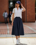 G4Free - G4Free 29" High Waisted Midi Skirt with Pockets UPF 50+ Quick Dry -GF26S960A001A-S