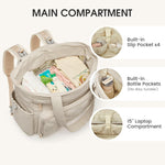 G4Free - G4Free 3 in 1 Diaper Bag with Insulated Pockets Baby Backpack -TN25B567A
