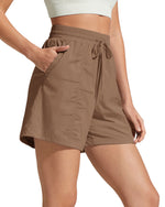 G4Free - G4Free 4" High Waisted Casual Shorts with Pockets -GF26E847A001A-S