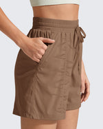 G4Free - G4Free 4" High Waisted Casual Shorts with Pockets -GF26E847A001A-S