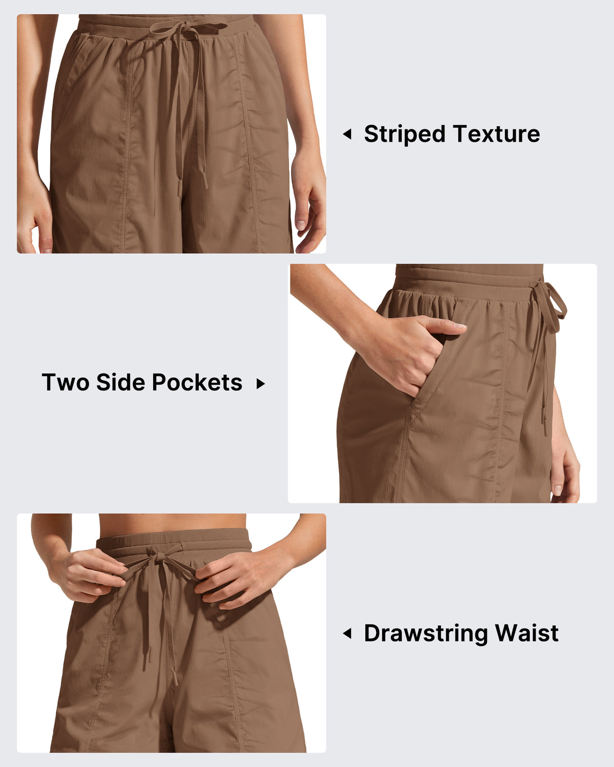 G4Free - G4Free 4" High Waisted Casual Shorts with Pockets -GF26E847A001A-S