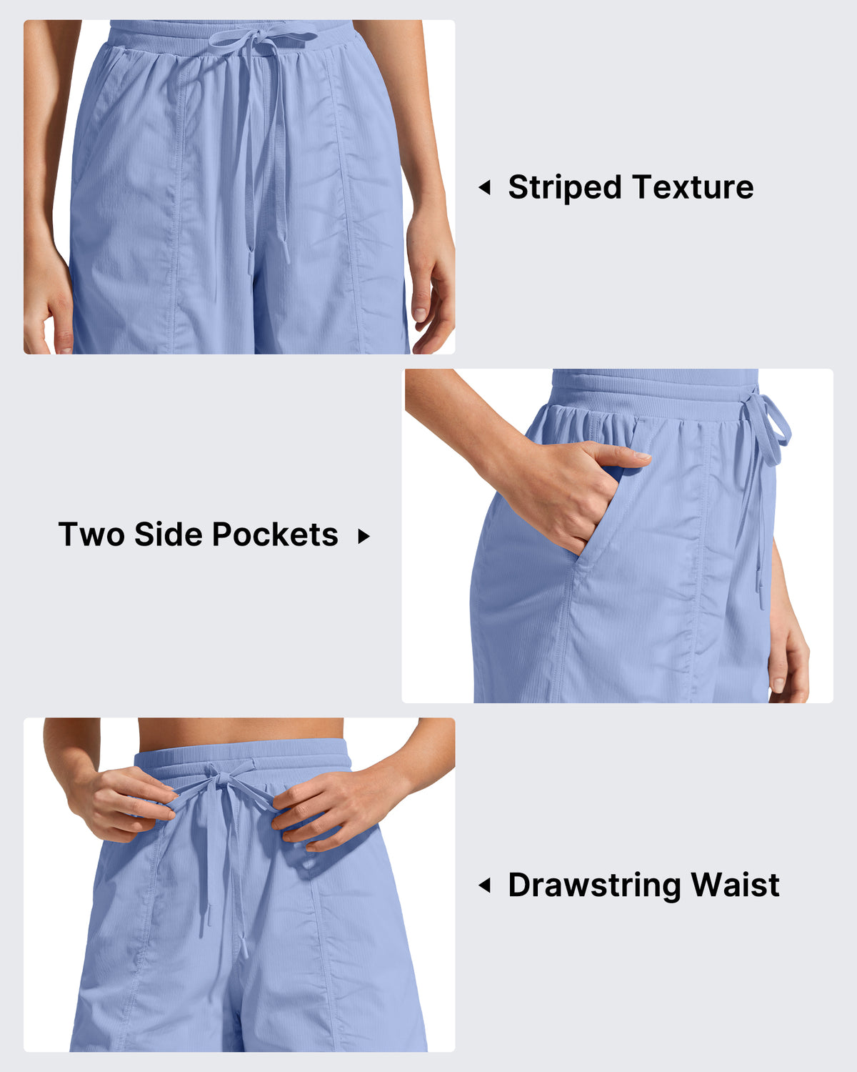 G4Free - G4Free 4" High Waisted Casual Shorts with Pockets -GF26E847A001A-S