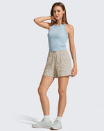G4Free - G4Free 4" High Waisted Casual Shorts with Pockets -GF26E847A001A-S