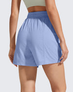 G4Free - G4Free 4" High Waisted Casual Shorts with Pockets -GF26E847A001A-S