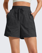 G4Free - G4Free 4" High Waisted Casual Shorts with Pockets -GF26E847A001A-S