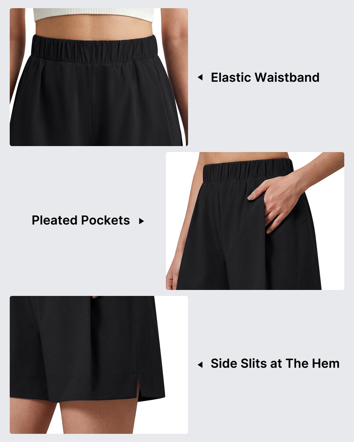 G4Free - G4Free 4" Water Resistant Side Slit Casual Shorts with Pockets -GF26E996A001A-S