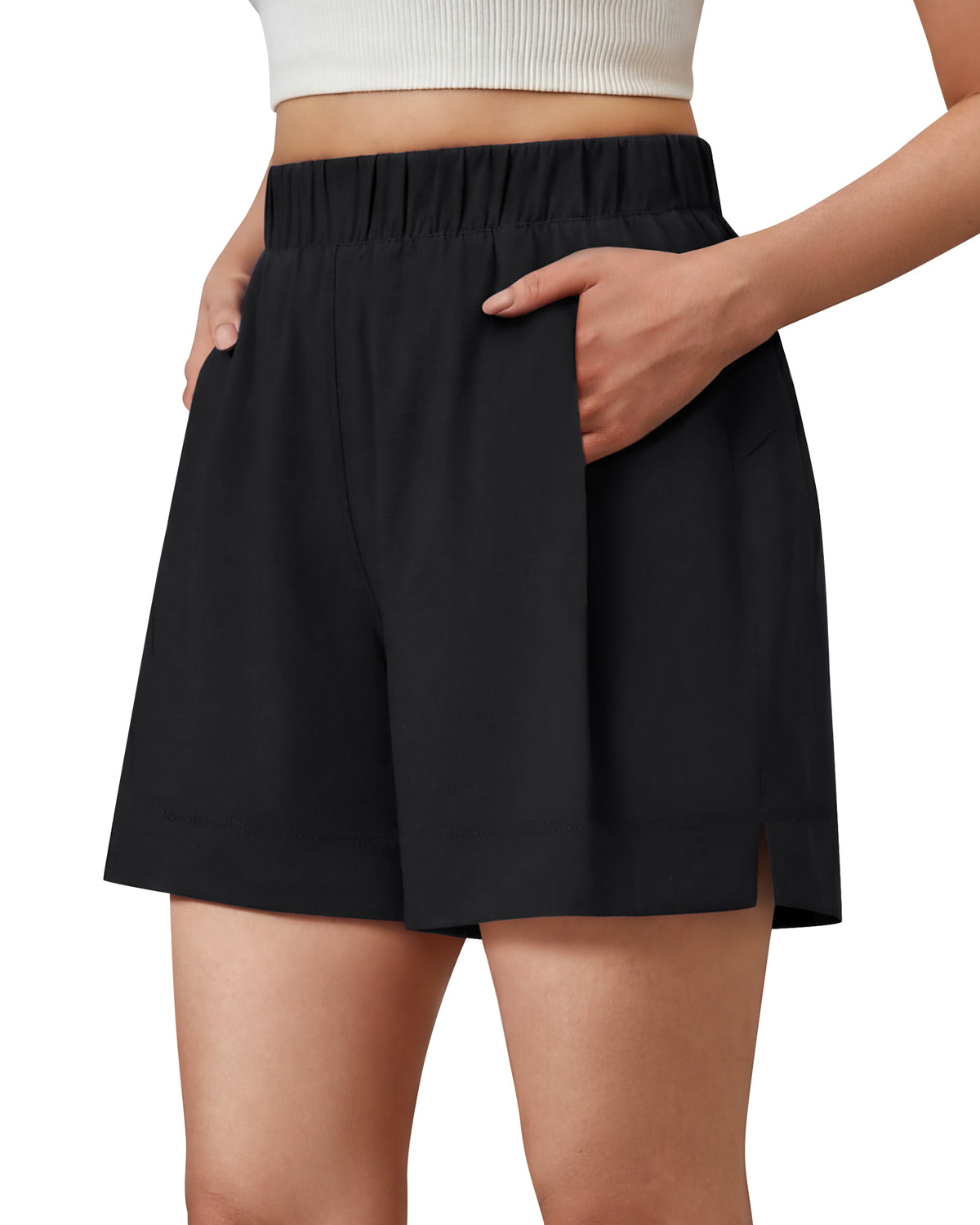 G4Free - G4Free 4" Water Resistant Side Slit Casual Shorts with Pockets -GF26E996A001A-S