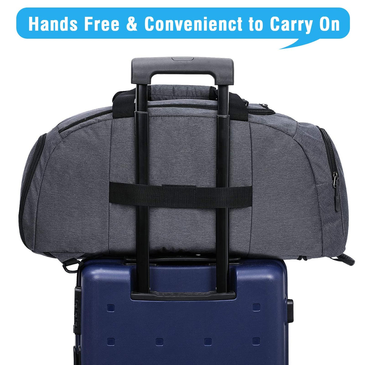 G4Free - G4Free 40L 3-Way Duffle Bag Backpack Gym Bag -D01V084A