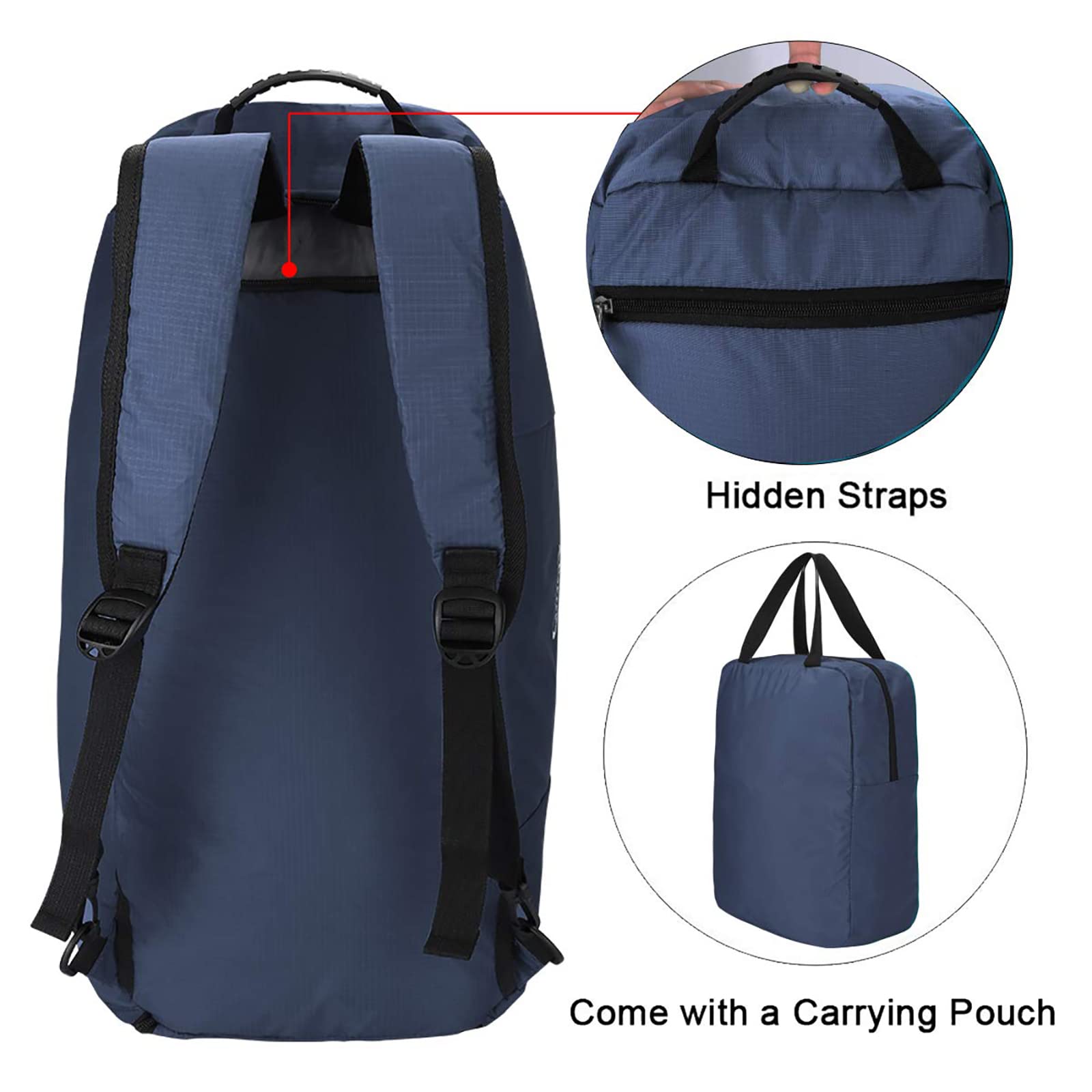 G4Free - G4Free 40L 3-Way Duffle Bag Backpack Gym Bag -D01V084A