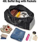 G4Free - G4Free 40L/65L Foldable Duffel Bag, Water-Repellent Travel Backpack -TN23B231L