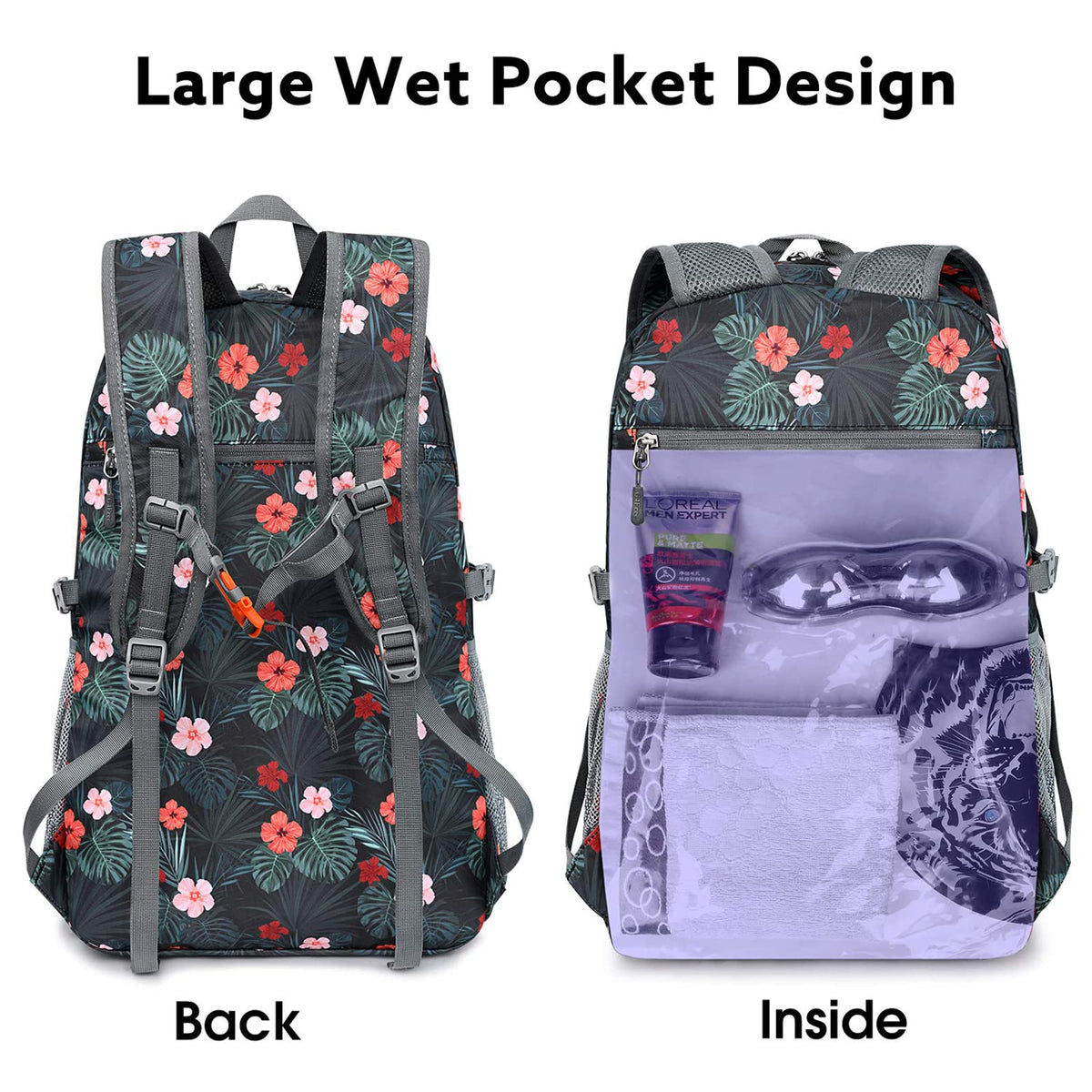 G4Free - G4Free 40L Lightweight Packable Hiking Backpack -D02V707A