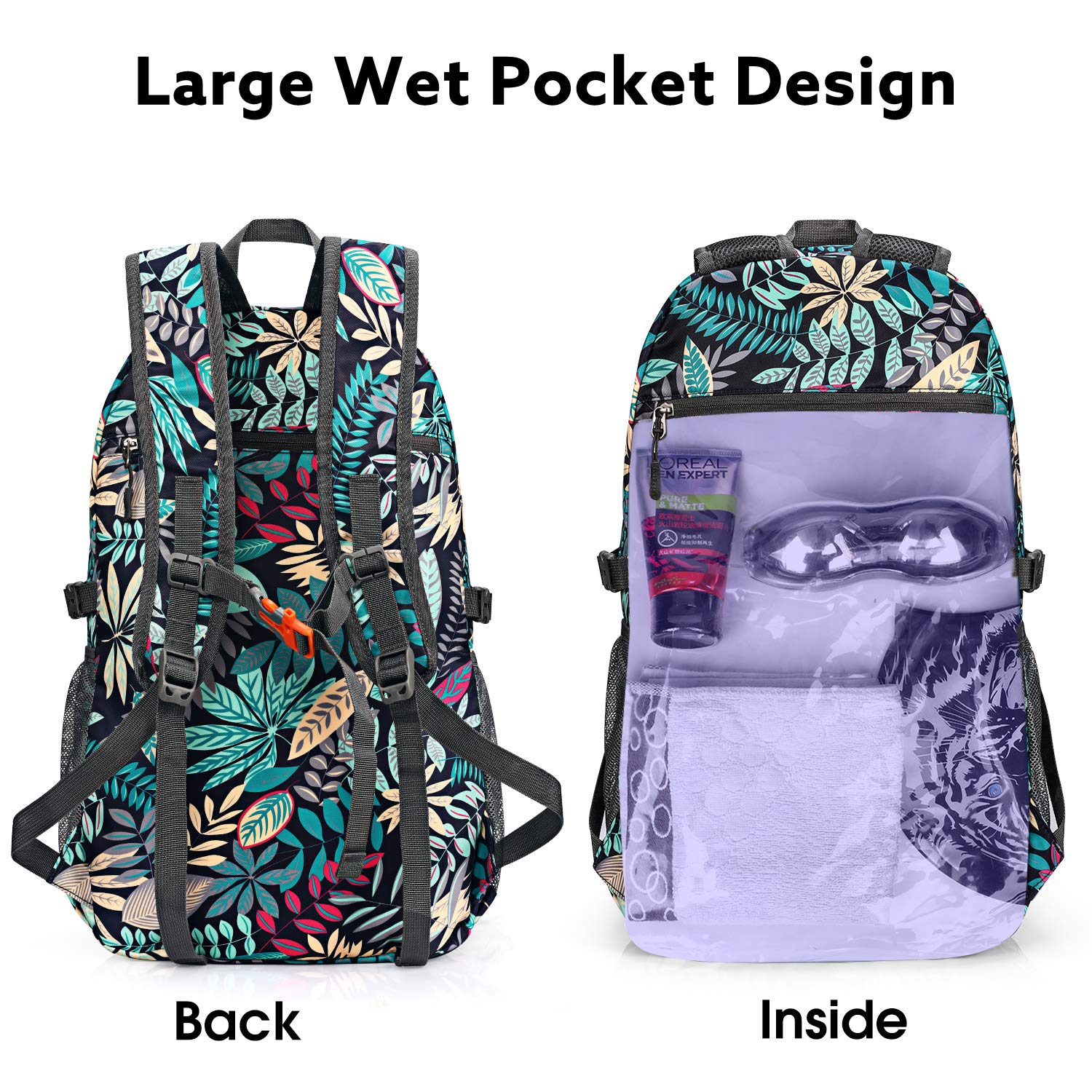 G4Free - G4Free 40L Lightweight Packable Hiking Backpack -D02V707A