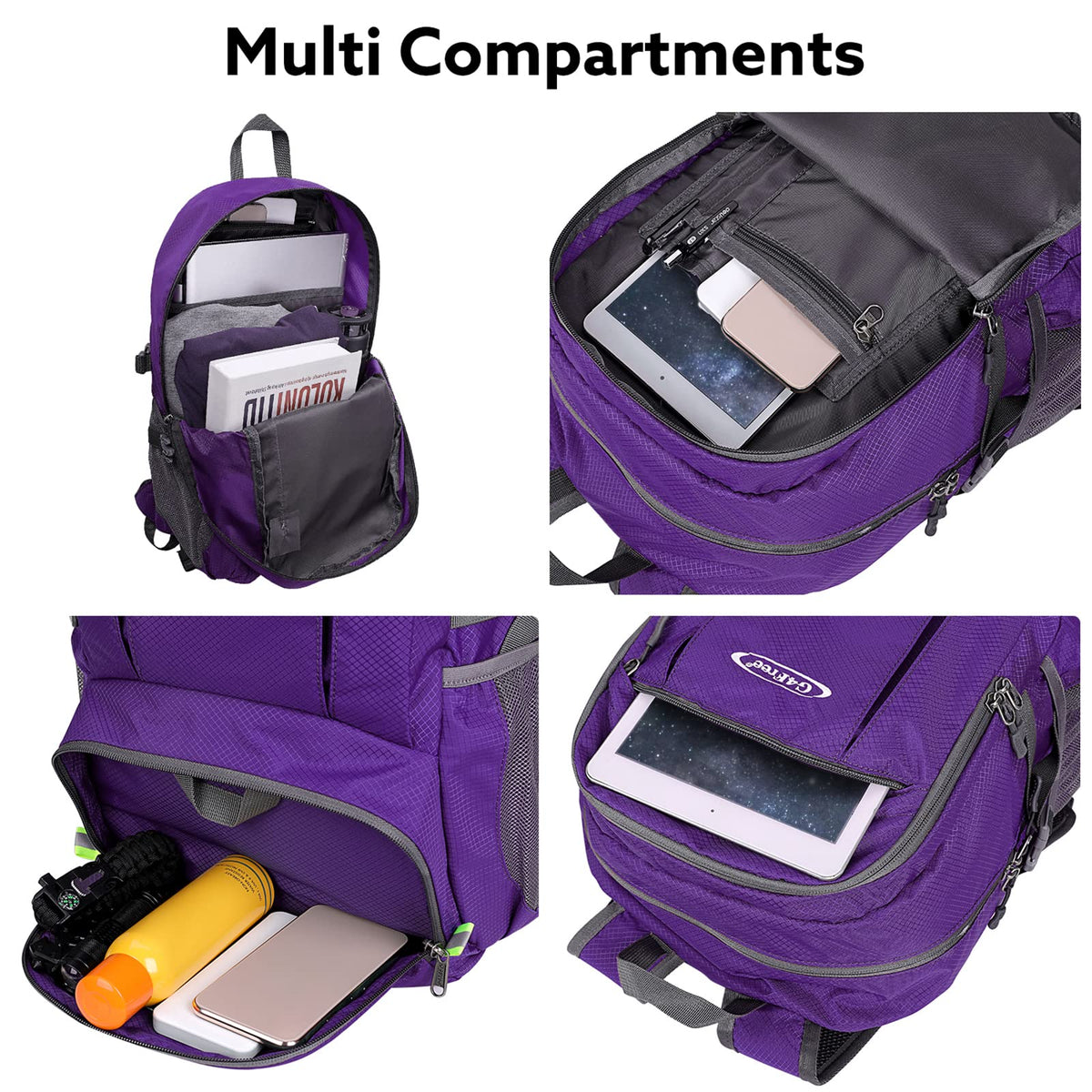 G4Free - G4Free 40L Lightweight Packable Hiking Backpack -D02V707A