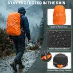 G4Free - G4Free 40L Lightweight Travel Backpack with Rain Cover -TN26B623A