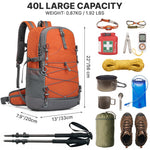G4Free - G4Free 40L Lightweight Travel Backpack with Rain Cover -TN26B623A