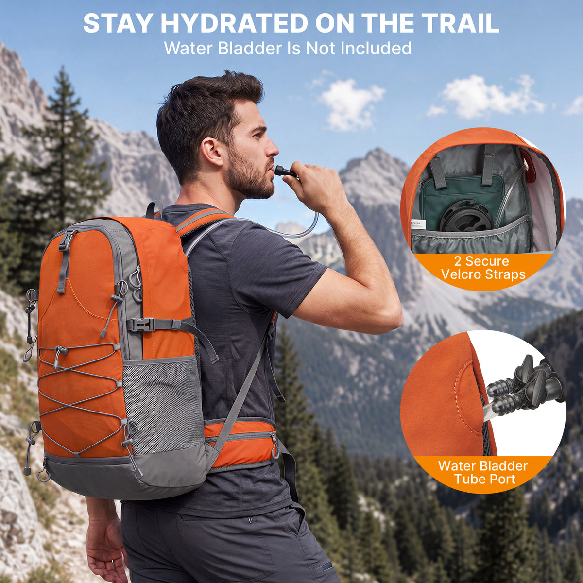 G4Free - G4Free 40L Lightweight Travel Backpack with Rain Cover -TN26B623A